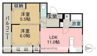 愛媛県新居浜市宇高町1丁目【マンション】の間取り