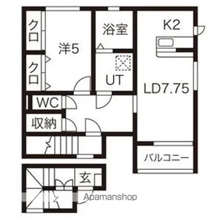 ARCHAIQUE(アルカイック)B棟【2階】の間取り