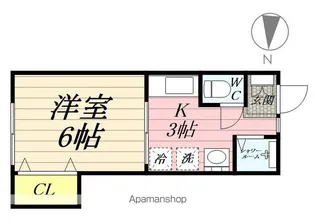 コーポ立山B【104号室】の間取り