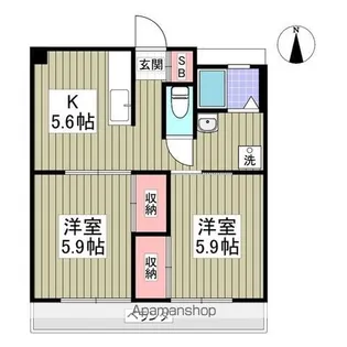 吉岡コーポ【3階】の間取り