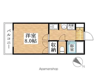 クレセントコート・エスプリ【102号室】の間取り