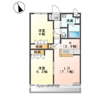 まほらま2番館【3階】の間取り