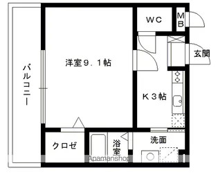 シェトワ吉塚【402号室】の間取り