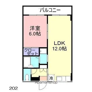 ラヴェラ【202号室】の間取り