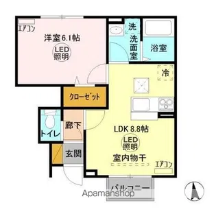 グラマードマレⅨ【1階】の間取り