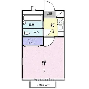 ベウラハイツ【1階】の間取り