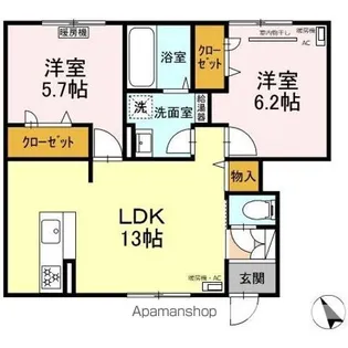 WITH SKY A【1階】の間取り