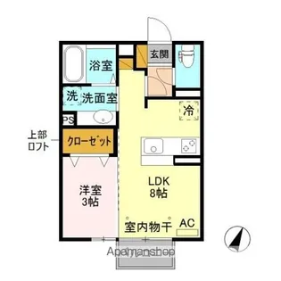 アリスコート・SIMIZU AB【2階】の間取り