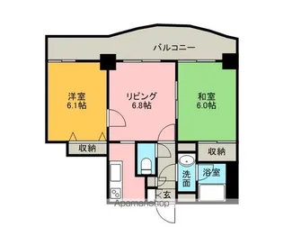 アクシス駅南ウエスト【3階】の間取り