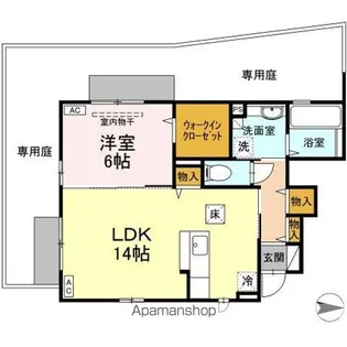 カサフェリス【1階】の間取り