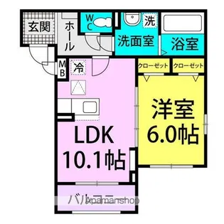ラ・コリーヌ今福Z【1階】の間取り