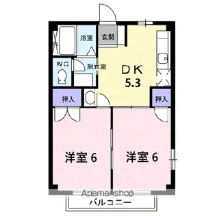 シャンポール知多【2階】の間取り