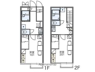 レオパレスマロンハイツ【1階】の間取り