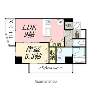 グランドステーシア【206号室】の間取り