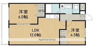 キャッスル相模台【106号室】の間取り