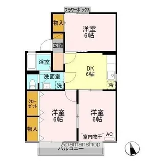 メイプル・タウン ABC【1階】の間取り