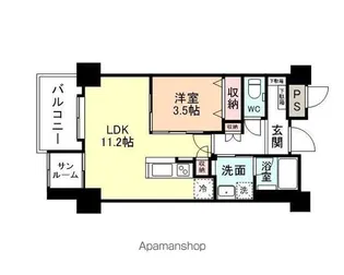 PLAZA布瀬Ⅱ【612号室】の間取り