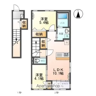 ベル シエル(BELL CIEL)【2階】の間取り