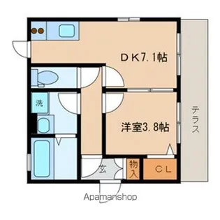 ロークワットコート永福【1階】の間取り