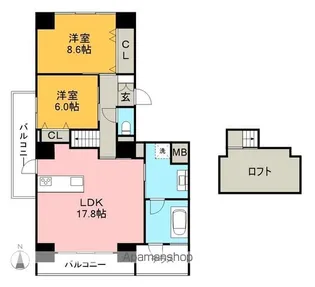 高知駅スクエア【10階】の間取り