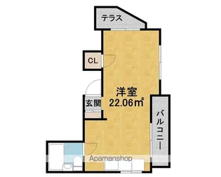 クレール曽根【401号室】の間取り