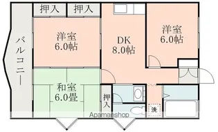 クイーンハイツ【101号室】の間取り