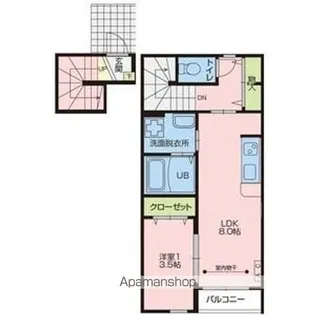 ビネガーゴールド【2階】の間取り