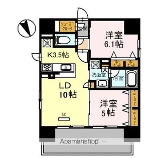 プレサンス四天王寺【12階】の間取り