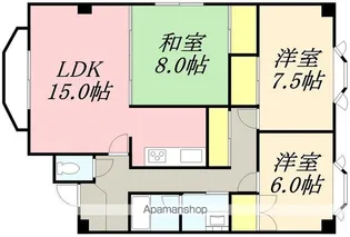 シャトー野ばら【401号室】の間取り
