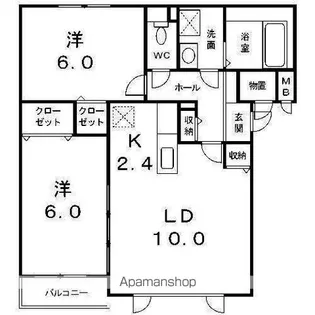 グリーンアベニューⅡ【101号室】の間取り