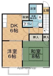 シャイニーヒルズ安曇野【202号室】の間取り