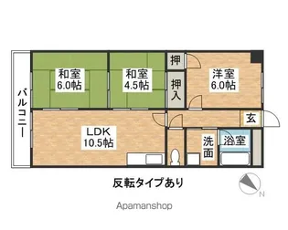 ベルマローネ千竹 壱番館【203号室】の間取り