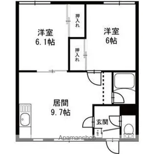 ハイツひろ【1階】の間取り