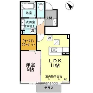 ポルト ボヌール【1階】の間取り