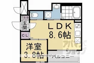 センチュリー嵯峨嵐山【301号室】の間取り