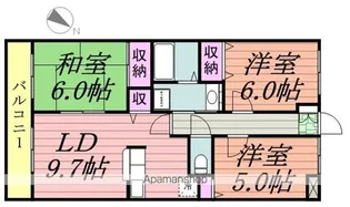 ソレイユ松戸【6階】の間取り