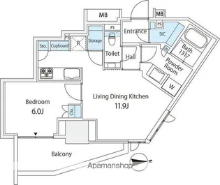ザ・パークハウス三田タワー【9階】の間取り