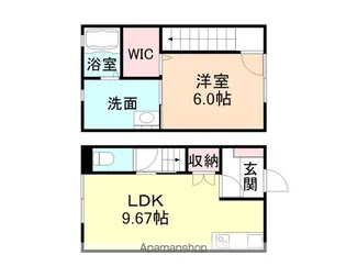 ビオラ上赤江【1階】の間取り