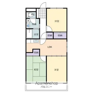山の手マンションⅡ【4階】の間取り