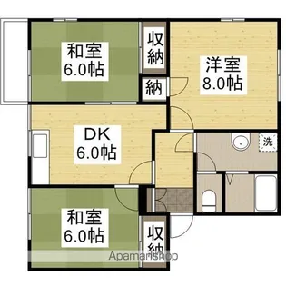 清水コーポG【G-21号室】の間取り