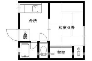 箱ノ井ハイツ【103号室】の間取り
