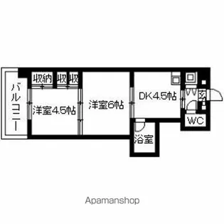 クレスト連坊【4階】の間取り