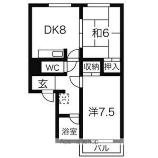 サンティーヌ神山【2階】の間取り