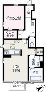 (S)ZEPHYRCOURT中央【101号室】の間取り