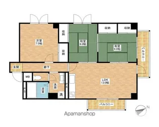 ライブリー高石【7階】の間取り