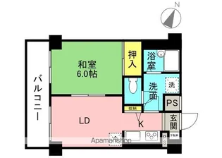 ロータリーライフ石川町【1102号室】の間取り