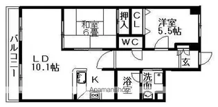 アソシア高社【2階】の間取り