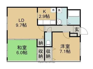フレスコマンション【202号室】の間取り