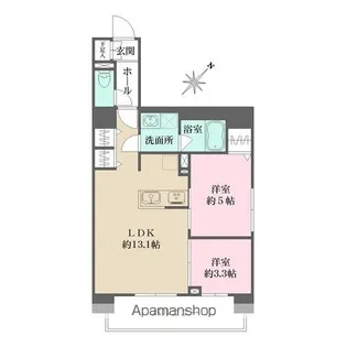 パークフラッツ蔵前【5階】の間取り