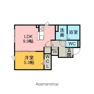COMMONS・SKY【101号室】の間取り